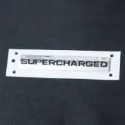3x Chrome Black SUPERCHARGED Silver Plastic Decal Sticker Badge Emblem 3D Diesel (for: Renault)