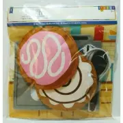 Felt Baking Kit Pretend Play Food Set w/ Donut Chef Hat & Oven Carrying Bag/Case