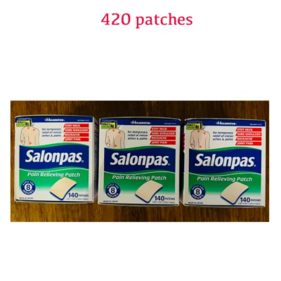 Salonpas Patch Pain Relieving 21 packs 420 Patches Made in Japan exp 09/26