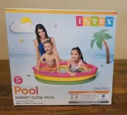 NEW Intex Sunset Glow 56412EP Inflatable Kid Pool 45" x 10" Rainbow Ages 2+