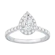 Pear Ring with 1.50ct of Laboratory Grown Diamonds in 9kt White Gold