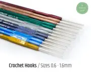 Steel Crochet Hooks with Plastic Handle - Tulip Crochet Hooks - Sizes