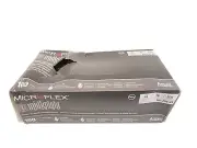 (100/Pk) ANSELL Microflex Midknight Nitrile Exam Gloves - XSmall - Black MK296XS