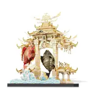 3d Metal Puzzles Dragon Gate Carps Model Kits Diy for Adults Brain Teaser Teen Toys Gifts