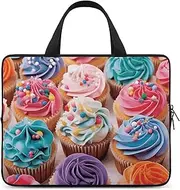 Laptop Case Sleeve Shockproof Computer Carrying Bag Birthday Cupcakes Notebook Case Cover Laptop Bag Water Resistant Computer Cases Tablet Briefcase for Travel Business 17 Inch