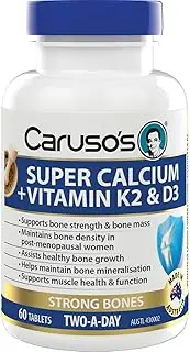 Caruso's Super Calcium + Vitamin K2 & D3 60 Tablets