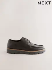 Brown Apron Leather Shoes (F33967) | $106