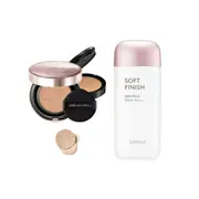 Jung Saem Mool - Masterclass Radiant Cushion - Cushion 15g + Refill 15g - N0 Cream (1ea) + MISSHA - All-Around Safe Block Soft