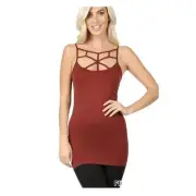 Zenana Women's Seamless Tank Fired Brick Red Size S/M