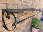 125cm Wall Mounted Clothes Rack Rail Shelf Bath Wardrobe Fashion Shop DRW002 BLK