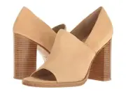 Rag & Bone 270120 Women's Myra Dune Suede Peep Toe Suede Heels Dune Size 11 M