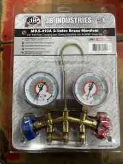 JB INDUSTRIES Manifold Gauge Set 2 Valves, 22/404/410, 3 Hoses, Model M2-5-410A