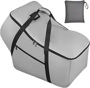 SCTEL Car Seat Travel Bag Fit All Nuna Pipa Car Seat and Base, Doona Infant Car Seat Stroller, Padded Car Seat Bags for Air Travel, Airplane Carrier Bag with Side Pocket, Protective Feet, Storage Bag