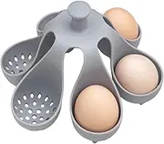 Silicone Egg Cups - Stackable Egg Poacher Set, High-Temperature Resistant Silicone | Compact Kitchen Organizer, Dishwasher Safe, Fits In Drawer, Ideal For Boiled Eggs With Storage Rack