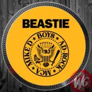 ONE DJ Turntable Record Slipmat - BEASTIE BOYS vs RAMONES mashup SLIPMAT