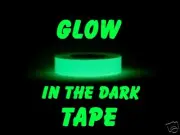 1" Adhesive GLOW IN THE DARK LUMINOUS TAPE LUMINOUS PER FOOT GLOWS NEW PARTY
