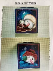 Vintage Tole Pattern Packet: Sleepy Snowman Kleenex Box by DeLane Lange