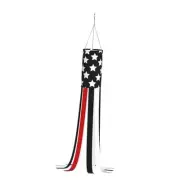 Windsock Flag - Outdoor Decor - Garden Holiday Thin Red Line American Flag