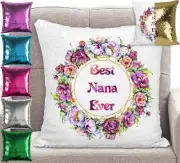 Nana Cushion Cover Throw Pillow Reversible Sequins Mothers Day Gift