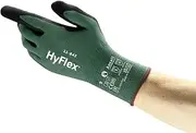 Ansell HyFlex 11-842 Professional Work Gloves, Abrasion Resistant Nitrile Coating, Multipurpose Protection Gloves, Touchscreen, Mechanical and Industrial Safety, Black, Size XL (12 Pairs)