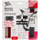 18pce Mont Marte Sketch & Draw Signature Set Graphite Pencils Charcoal Eraser