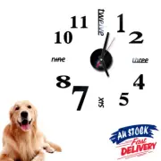 Large Wall Clock Watch Roman Numerals 3D Stickers Decal Big Modern Home DIY Wall