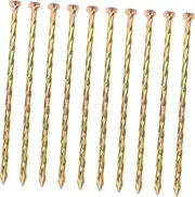 ibasenice 10pcs Spiral Metal Landscape Stakes for Turf Fixing Durable Garden Edging Nails Easy Installation for Secure Outdoor Use for Anchoring Artificial Grass and Garden Borders