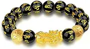 LIYAPEI Feng Shui Black Obsidian Wealth BraceletFeng Shui Bracelet for Men/Women with Sagin Pixiu Character for Protection Can Bring Luck and ProsperitySuitable for Any Occasion,Unisex