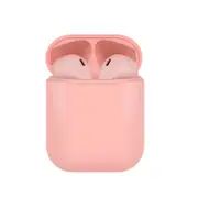 I10 Touch Wireless Bluetooth Headset Magnetic Attractor Contact Charging - Pink