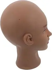 IWOWHERO Simulation Human Head Model Mannequin Head Display Stand Cosmetology Practice Head Female Bald Head Model Hat Mannequin Head for Female Mannequin Head for Wigs Brown Head Model