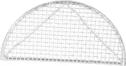 GOOHOCHY 3 Pcs Japanese Style Deep-Fry Mesh Semicircle Net Heatproof Mesh Strainer for Household Fry Food Net Barbecue Outdoor