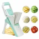 6-in-1 Mandoline Slicer with 6 Stainless Steel Blades - Vegetable Chopper, Po...