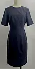 Brooks Brothers Women’s Short Sleeve Sheath Lined Navy Back Zip Dress Size 12