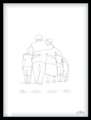 [Namly Design] Poster – Grandparents with 3 boys / Personalised