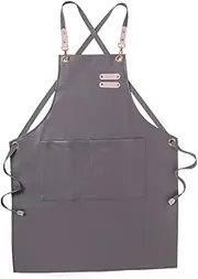 Cooking Aprons Chef Apron for Women with Pockets Chef Apron Leather Barber Aprons Cooking Kitchen Chef Bib Aprons Mens Apron