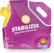TropiClear Pool Stabilizer – Protects Chlorine & Reduces UV Loss | Cyanuric Acid Pool Stabilizer for Salt & Chlorine Pools, Stabilizer for Swimming Pools to Maintain Balanced Water Chemistry (4 Lb)