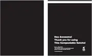 Compostable Satchels 395mm x 455mm Courier Bags Corn Starch Biodegradable Mailer (100)