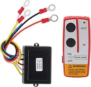 Tbest Wireless Winch Remote Control Kit, Universal Wireless Winch Remote Control Switch Kit with Receiver 12V 24V for Truck ATV SUV (Red)