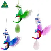Green hummingbird crystal suncatcher gift rainbow hanging car mirror suncatchers