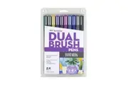 10pc Tombow Dual Brush Fine Pen Marker Water-Based Sketching Drawing Bohemian