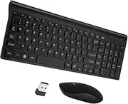 ARTIBETTER Wireless Keyboard Mouse Set 2.4ghz -Thin Black Suitable for Home/Office