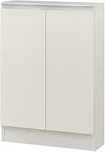 IWATSUKI MIO-8548SWH Storage Shelf with Door, White, Width 17.7-47.2 inches (45-120 cm), Depth 7.7 inches (19.4 cm), Height 33.5 inches (85 cm), Slim, No Baseboard Cutting