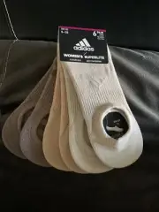adidas Women's Socks Superlite Super No Show 6-Pair Size 5-10 Aeroready NEW