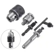 1.5mm-13mm Capacity Drill Chuck Adapter 1/4" Hex Impact Driver Wrench Bit Set