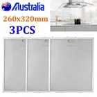 3PCS For Westinghouse Rangehood Filter 260mm x 320mm 5 Layers Aluminium Silver