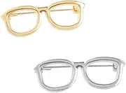 [XhaXhi] Eyeglasses Holder Brooch Ophthalmic Technician Gift Pins Eyeglasses Fashion Jewelry for Women Men Brooches Pin Badges Glasses Brooch Pins for Backpacks Clothes Bags Decor Silver Gold Tone