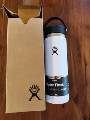 Hydro Flask 20 oz Wide Mouth Bottle with Flex Cap, White