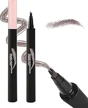 Microblading Liquid Eyebrow Pencil, Eyebrow Pencil, Waterproof, Smudgeproof, Multiple Fork Tip Hair Drawing, Precise Brush Tip, Long Lasting Formula, Women's Makeup Lasts All Day 01 Brown