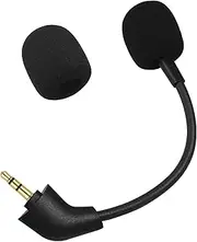 REEYEAR Mic Replacement Microphone Boom fits for Kingston HyperX Cloud, Cloud X and Cloud II 2nd Version for PS4 Xbox One Nintendo Switch Computer PC Gaming Headsets Noise Cancelling 3.5mm Jack Black