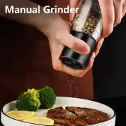 Salt and Pepper Grinder Set - Manual Mills for Whole Peppercorns & Rock Salt ...